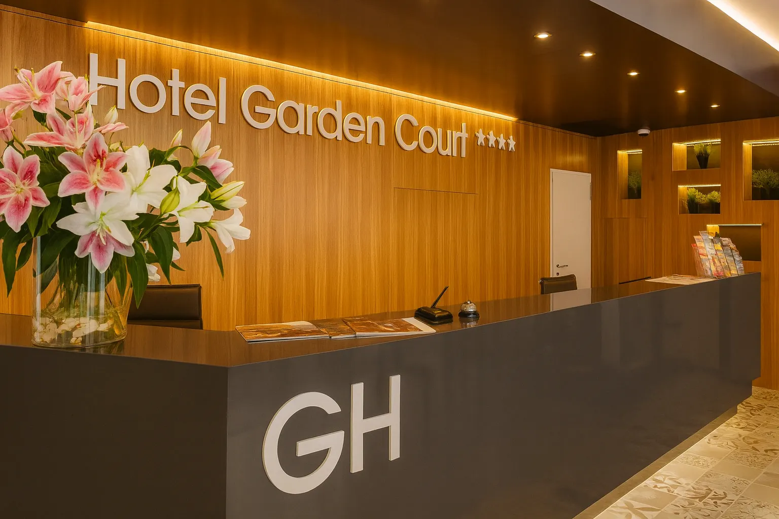 Lobby lounge at Hotel Garden Court